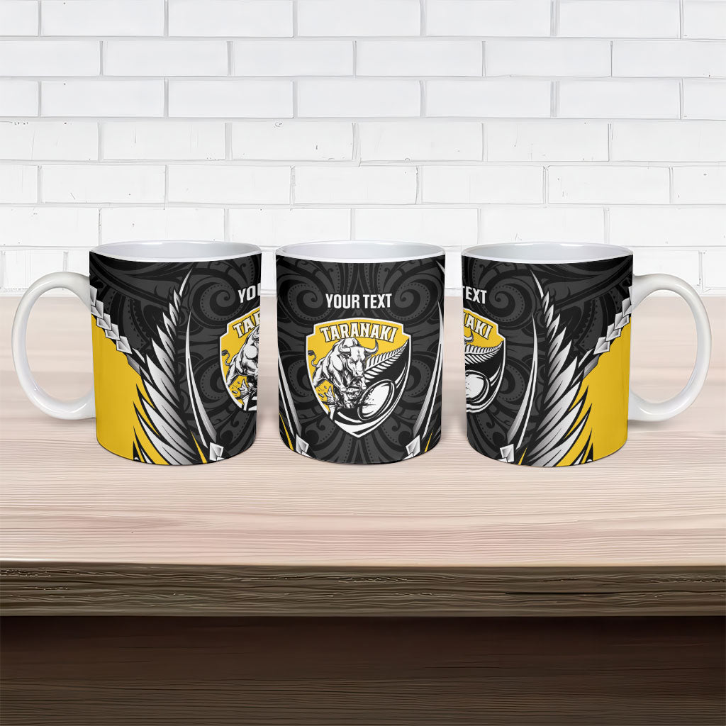 Taranaki 2026 Rugby Custom Ceramic Mug NZ Maori Silver Fern