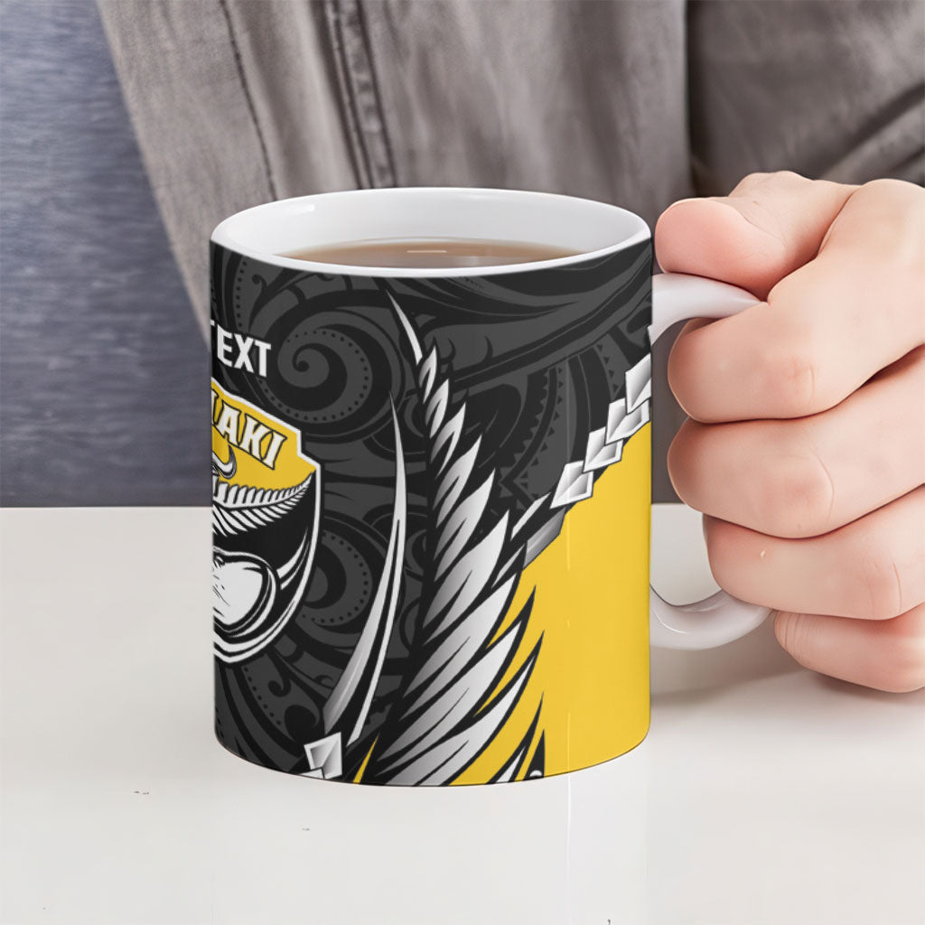 Taranaki 2026 Rugby Custom Ceramic Mug NZ Maori Silver Fern