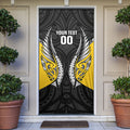 Taranaki 2026 Rugby Custom Door Cover NZ Maori Silver Fern