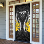 Taranaki 2026 Rugby Custom Door Cover NZ Maori Silver Fern