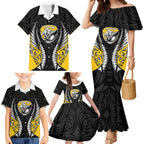Taranaki 2026 Rugby Custom Family Matching Mermaid Dress and Hawaiian Shirt NZ Maori Silver Fern