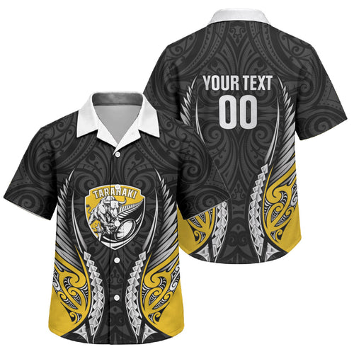 Taranaki 2026 Rugby Custom Family Matching Puletasi and Hawaiian Shirt NZ Maori Silver Fern