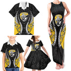 Taranaki 2026 Rugby Custom Family Matching Tank Maxi Dress and Hawaiian Shirt NZ Maori Silver Fern