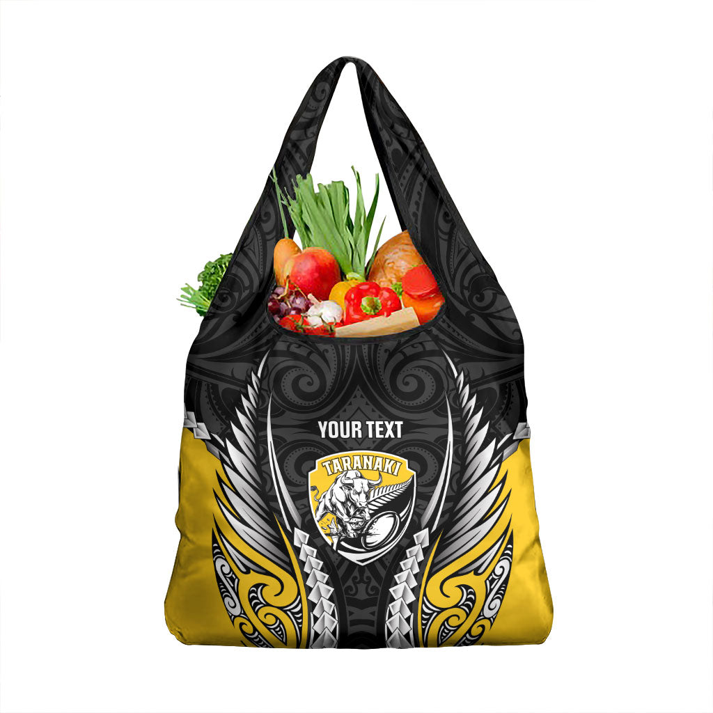 Taranaki 2026 Rugby Custom Grocery Bag NZ Maori Silver Fern