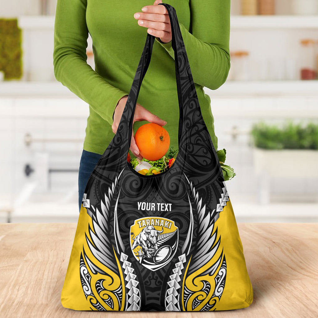 Taranaki 2026 Rugby Custom Grocery Bag NZ Maori Silver Fern