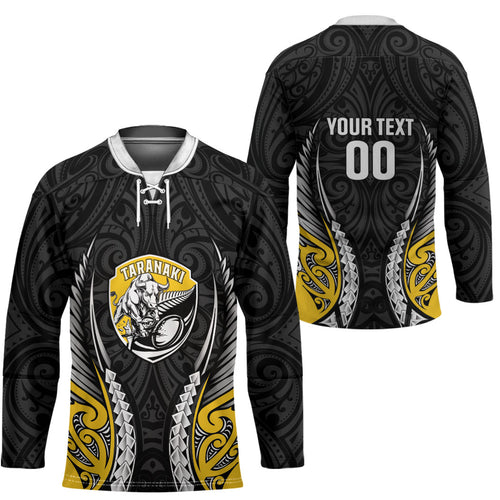 Taranaki 2026 Rugby Custom Hockey Jersey NZ Maori Silver Fern