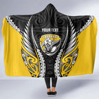 Taranaki 2026 Rugby Custom Hooded Blanket NZ Maori Silver Fern