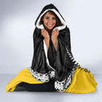 Taranaki 2026 Rugby Custom Hooded Blanket NZ Maori Silver Fern