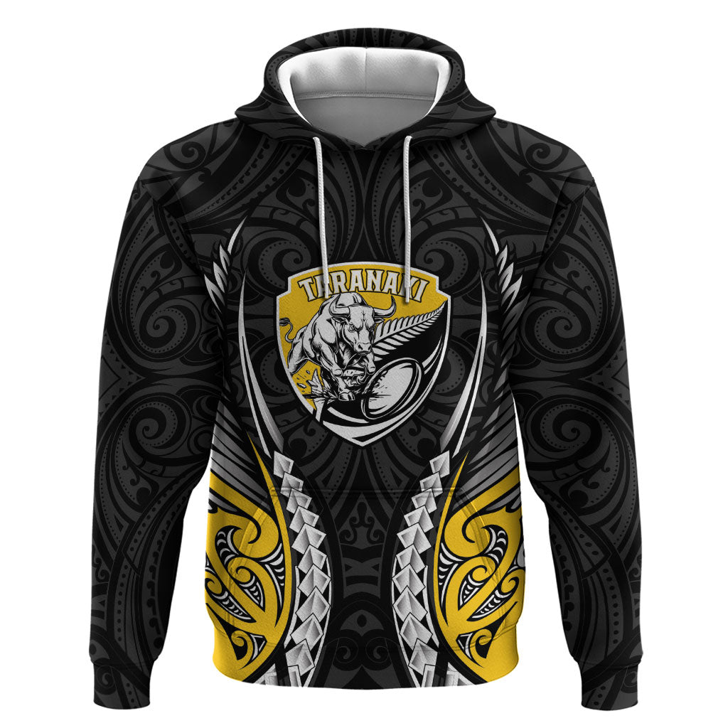 Taranaki 2026 Rugby Custom Hoodie NZ Maori Silver Fern