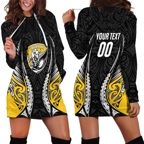 Taranaki 2026 Rugby Custom Hoodie Dress NZ Maori Silver Fern