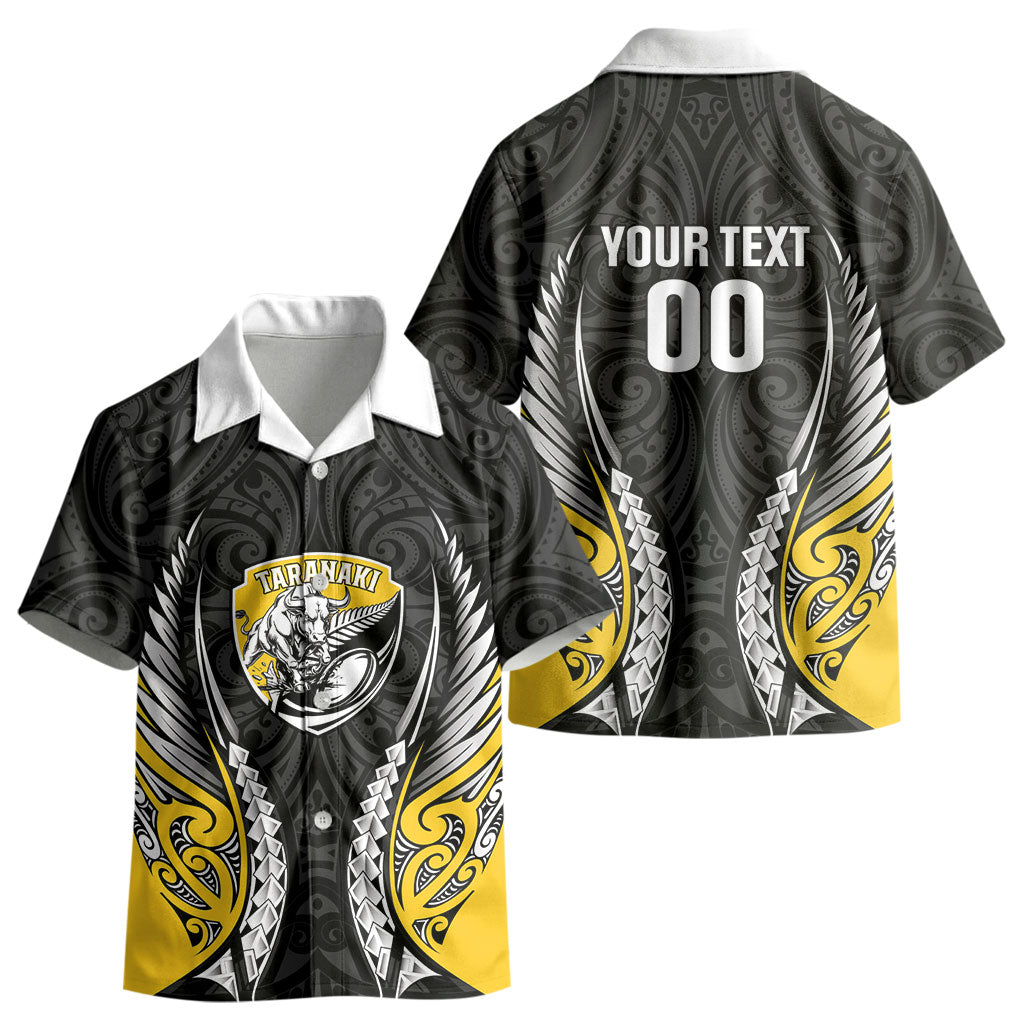 Taranaki 2026 Rugby Custom Kid Hawaiian Shirt NZ Maori Silver Fern LT14