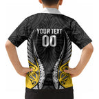 Taranaki 2026 Rugby Custom Kid Hawaiian Shirt NZ Maori Silver Fern LT14