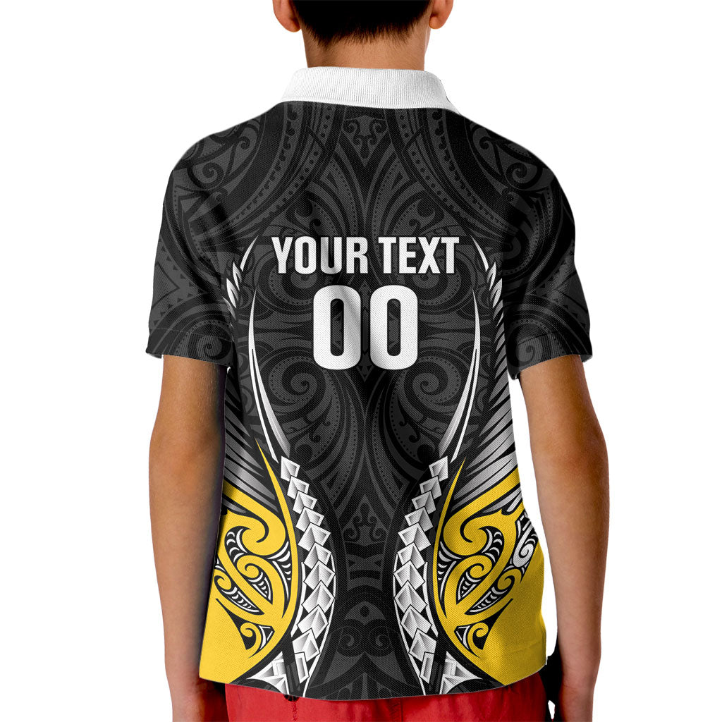 Taranaki 2026 Rugby Custom Kid Polo Shirt NZ Maori Silver Fern