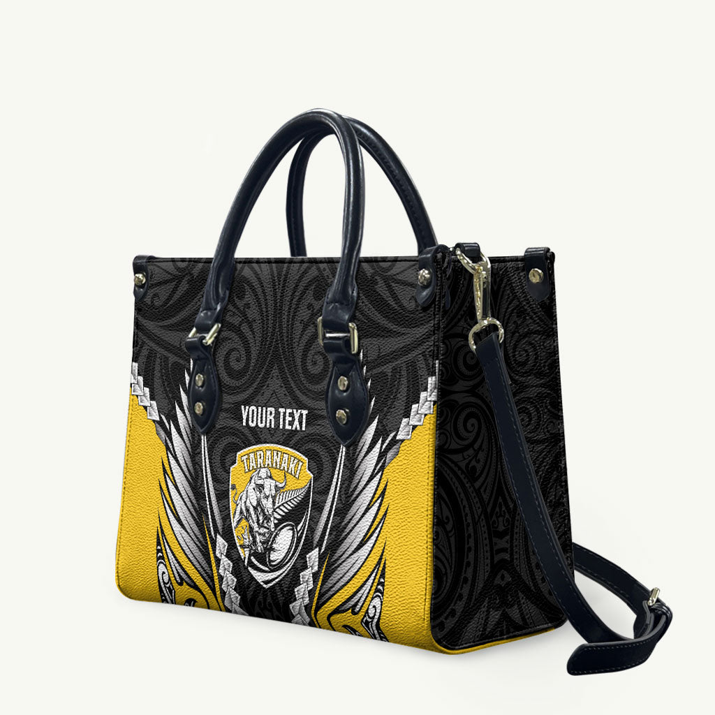 Taranaki 2026 Rugby Custom Leather Bag NZ Maori Silver Fern
