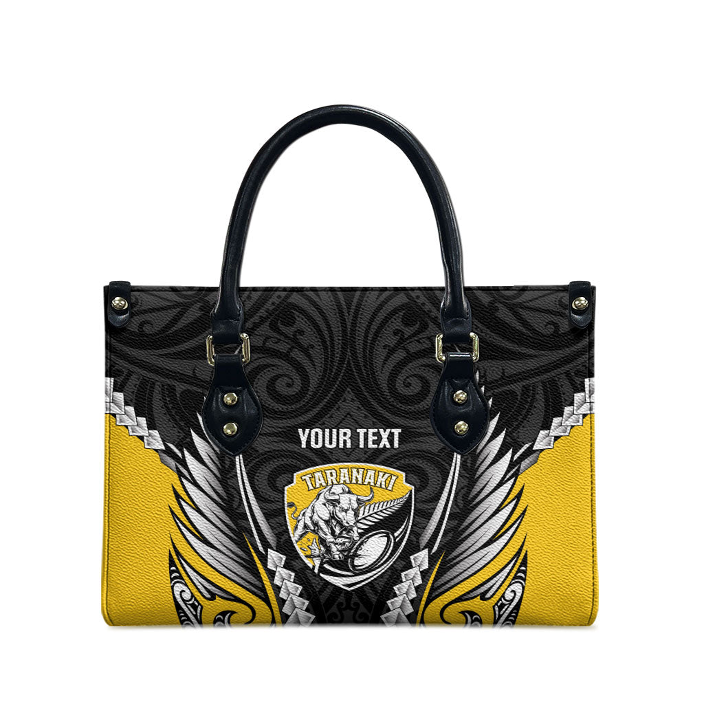 Taranaki 2026 Rugby Custom Leather Bag NZ Maori Silver Fern