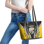 Taranaki 2026 Rugby Custom Leather Tote Bag NZ Maori Silver Fern