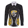 Taranaki 2026 Rugby Custom Long Sleeve Button Shirt NZ Maori Silver Fern