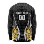 Taranaki 2026 Rugby Custom Long Sleeve Shirt NZ Maori Silver Fern