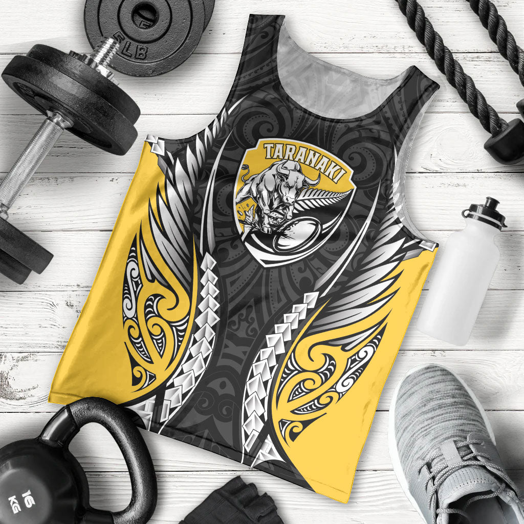 Taranaki 2026 Rugby Custom Men Tank Top NZ Maori Silver Fern
