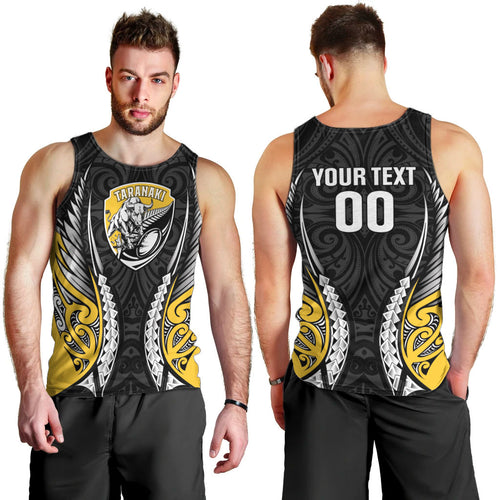 Taranaki 2026 Rugby Custom Men Tank Top NZ Maori Silver Fern