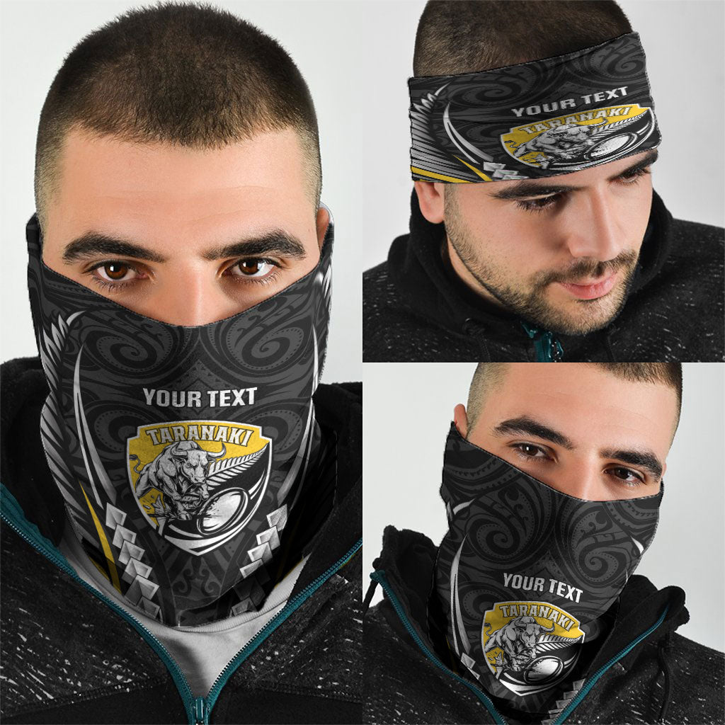 Taranaki 2026 Rugby Custom Neck Gaiter NZ Maori Silver Fern