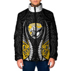 Taranaki 2026 Rugby Custom Padded Jacket NZ Maori Silver Fern