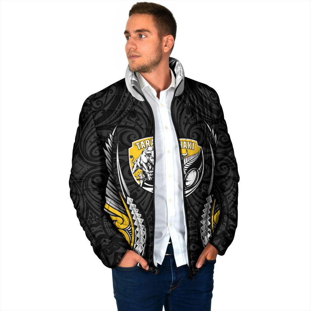 Taranaki 2026 Rugby Custom Padded Jacket NZ Maori Silver Fern