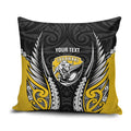 Taranaki 2026 Rugby Custom Pillow Cover NZ Maori Silver Fern