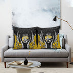 Taranaki 2026 Rugby Custom Pillow Cover NZ Maori Silver Fern