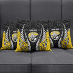 Taranaki 2026 Rugby Custom Pillow Cover NZ Maori Silver Fern