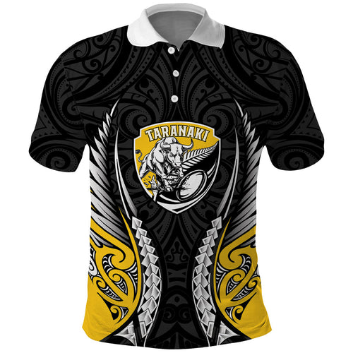 Taranaki 2026 Rugby Custom Polo Shirt NZ Maori Silver Fern