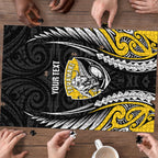 Taranaki 2026 Rugby Custom Puzzle NZ Maori Silver Fern