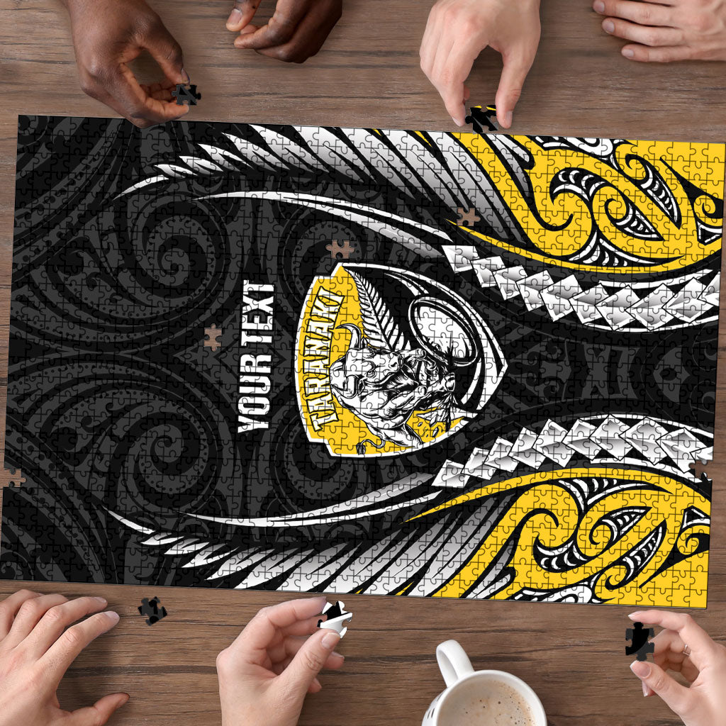 Taranaki 2026 Rugby Custom Puzzle NZ Maori Silver Fern