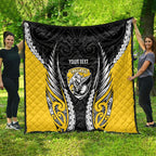 Taranaki 2026 Rugby Custom Quilt NZ Maori Silver Fern