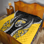Taranaki 2026 Rugby Custom Quilt NZ Maori Silver Fern