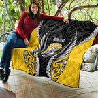 Taranaki 2026 Rugby Custom Quilt NZ Maori Silver Fern