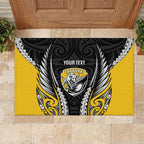 Taranaki 2026 Rugby Custom Rubber Doormat NZ Maori Silver Fern