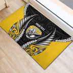 Taranaki 2026 Rugby Custom Rubber Doormat NZ Maori Silver Fern