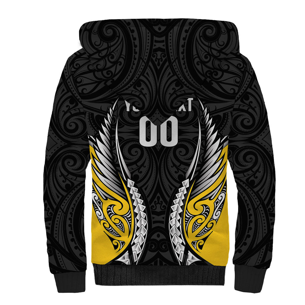 Taranaki 2026 Rugby Custom Sherpa Hoodie NZ Maori Silver Fern