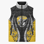 Taranaki 2026 Rugby Custom Sleeveless Puffer Jacket NZ Maori Silver Fern