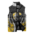 Taranaki 2026 Rugby Custom Sleeveless Puffer Jacket NZ Maori Silver Fern