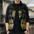 Taranaki 2026 Rugby Custom Sleeveless Puffer Jacket NZ Maori Silver Fern