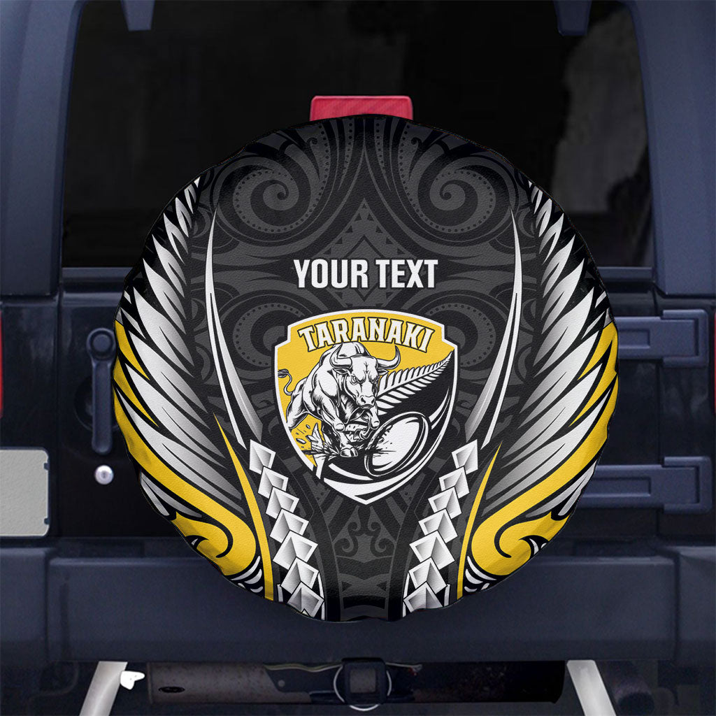 Taranaki 2026 Rugby Custom Spare Tire Cover NZ Maori Silver Fern