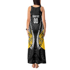 Taranaki 2026 Rugby Custom Tank Maxi Dress NZ Maori Silver Fern