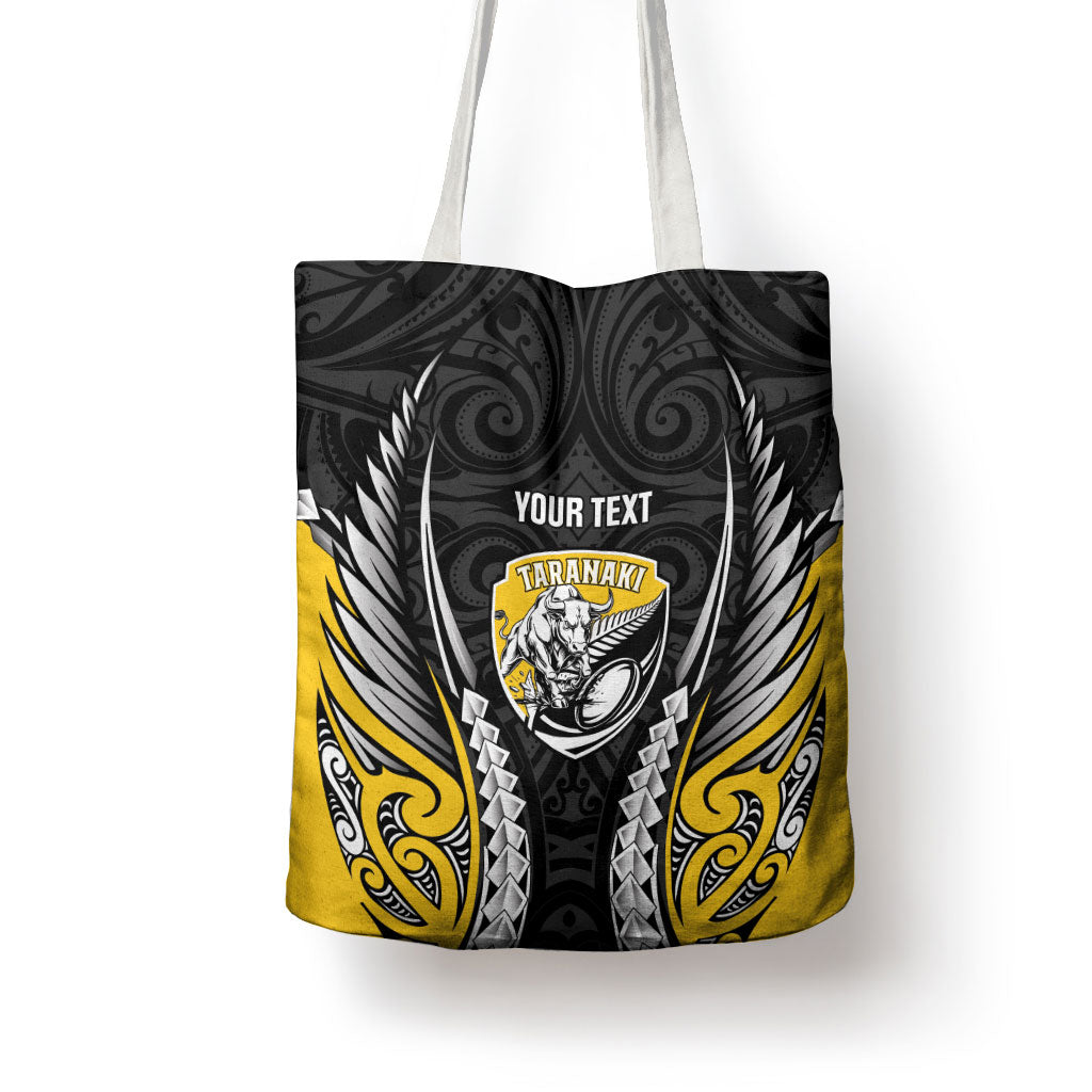 Taranaki 2026 Rugby Custom Tote Bag NZ Maori Silver Fern