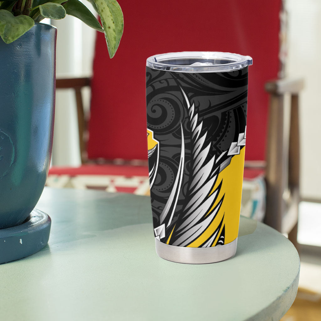 Taranaki 2026 Rugby Custom Tumbler Cup NZ Maori Silver Fern