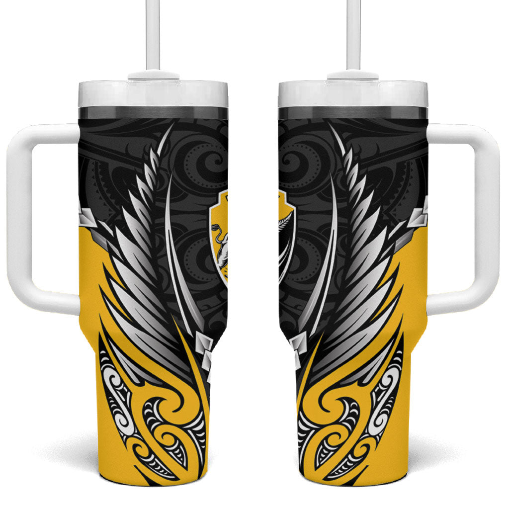 Taranaki 2026 Rugby Custom Tumbler With Handle NZ Maori Silver Fern