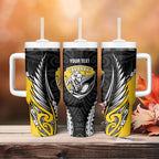 Taranaki 2026 Rugby Custom Tumbler With Handle NZ Maori Silver Fern