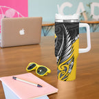 Taranaki 2026 Rugby Custom Tumbler With Handle NZ Maori Silver Fern