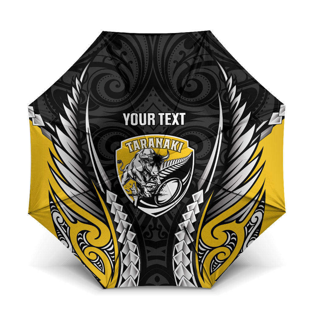 Taranaki 2026 Rugby Custom Umbrella NZ Maori Silver Fern